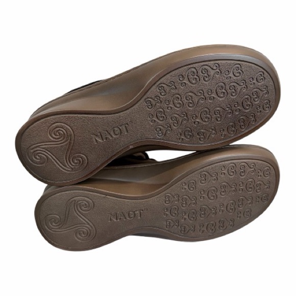 Naot Leather Gladiator Sandals 40 Lagenlook Boho Comfort Metallic Bronze - Picture 11 of 12